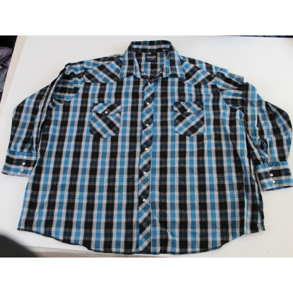 Vintage Wrangler Western Shirts Men's Pearl Snap Shirt Size 4X